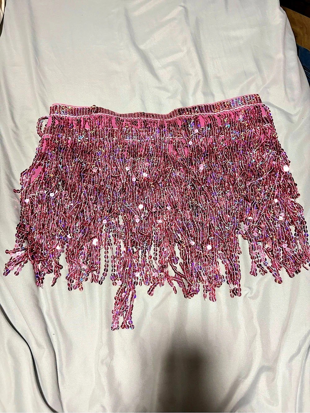 Fringe Sequin Skort in Pink & Purple Like New